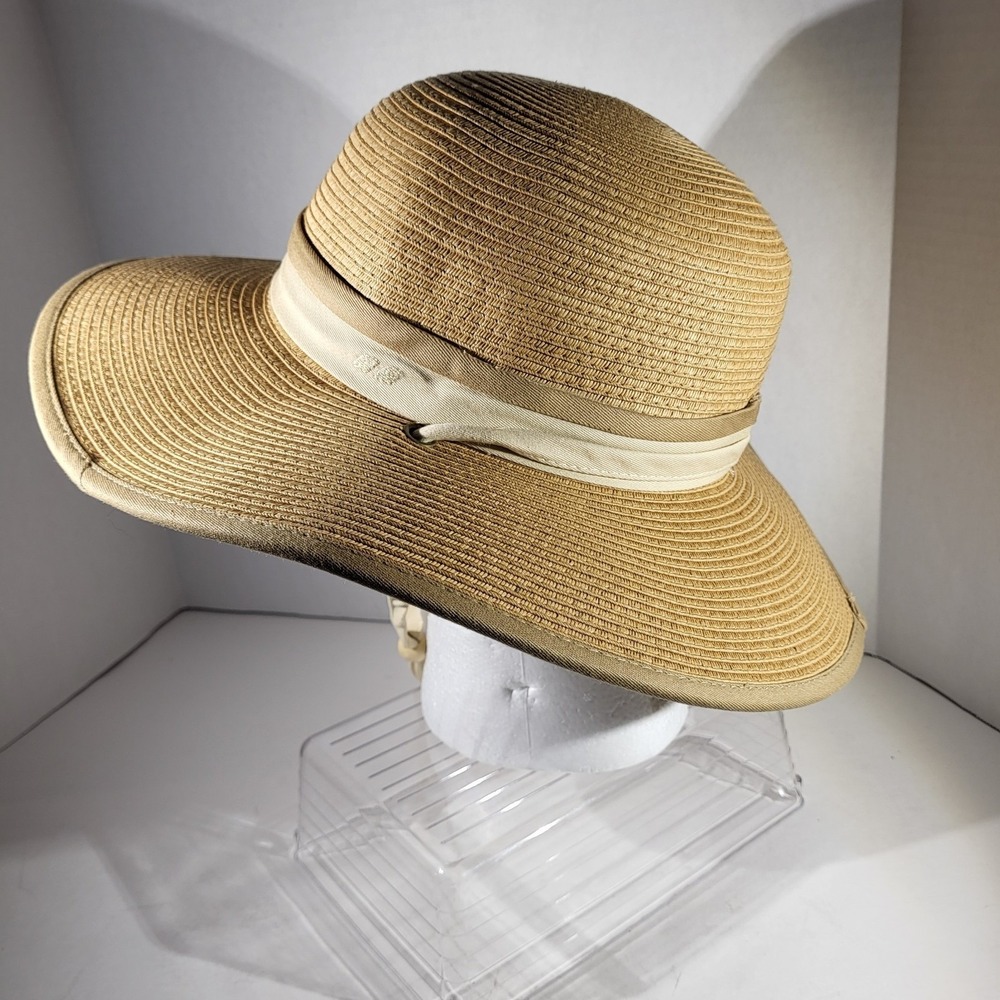 Koppen Wide Brim Straw Hat S/M Unisex Outdoor Sun with Chin Strap - Picture 4 of 10